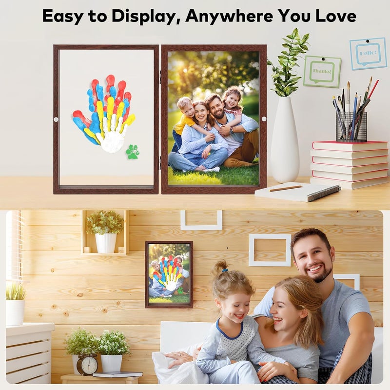 Omrhvi Family Handprint Kit, DIY Craft Keepsake, Hand Print Photo Frame, Family Gifts for New Mom, New Baby, New Parents, Grandparents, Mother's Day, Father's Day, Adoption Day, Anniversary - Image 5
